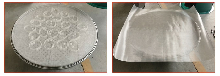 食品振動篩篩網(wǎng)安裝步驟1，將篩網(wǎng)平方到子母網(wǎng)架上