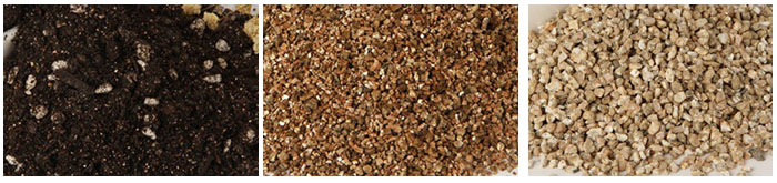 砂土，黃土，石粉等物料展示。